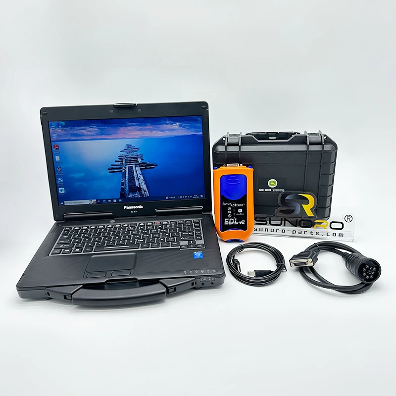 Engine EDL V2 Kit Diagnostic Tool Electronic Data Link V2 Diagnostic Module Diagnostic Scanner and CF53 Laptop