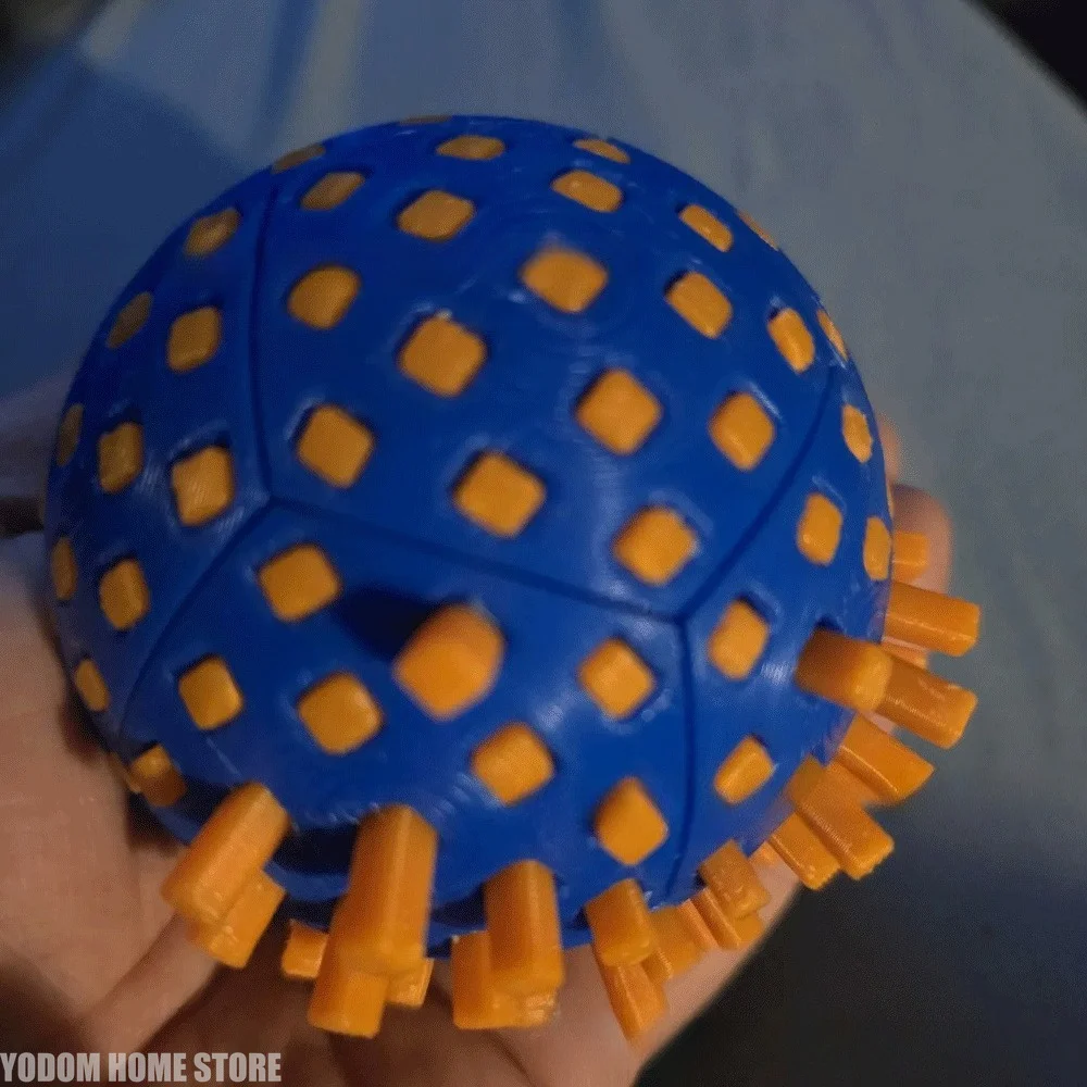 Spherical 3D‑Printed Home Ornament Spiky Stress Ball Novelty Desktop Decoration Piece
