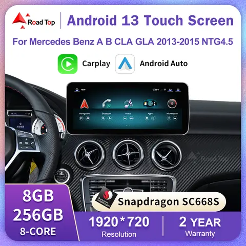 Android 13 Car Multimedia Screen Radio for Mercedes Benz GLA CLA A/B CLASS W176 X117 X156 W463 W246 2013-2015 GPS Car Play