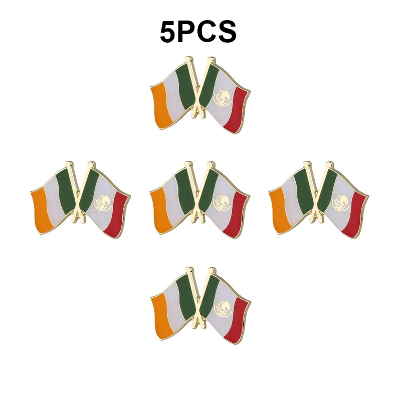 

1-100 шт. значки-броши с флагами Ирландии и Мексики