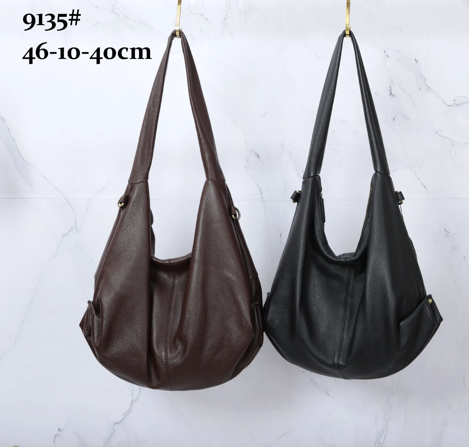 

Leather Shoulder Bag Women's Large Capacity Skew Bag 2023 Layer Cowhide Casual Large Luxury Brand Bag