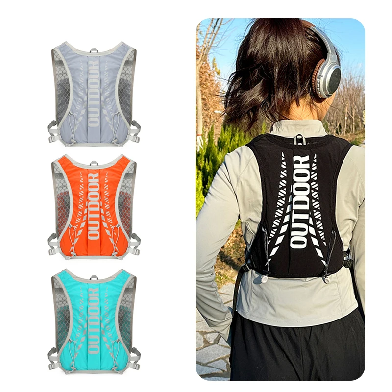 

1 шт. жилет для бега для женщин и мужчин, легкий рюкзак для гидратации для бега по пересеченной местности, марафона, пеших прогулок, езды на велосипеде, бега