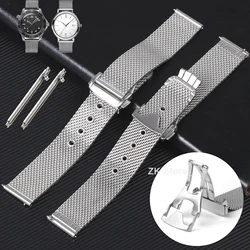 Milanese Mesh Stainless Steel Watch Band Bracelet 20mm 22mm Watchband for Omega 007 Unisex Replacement Strap Accessory