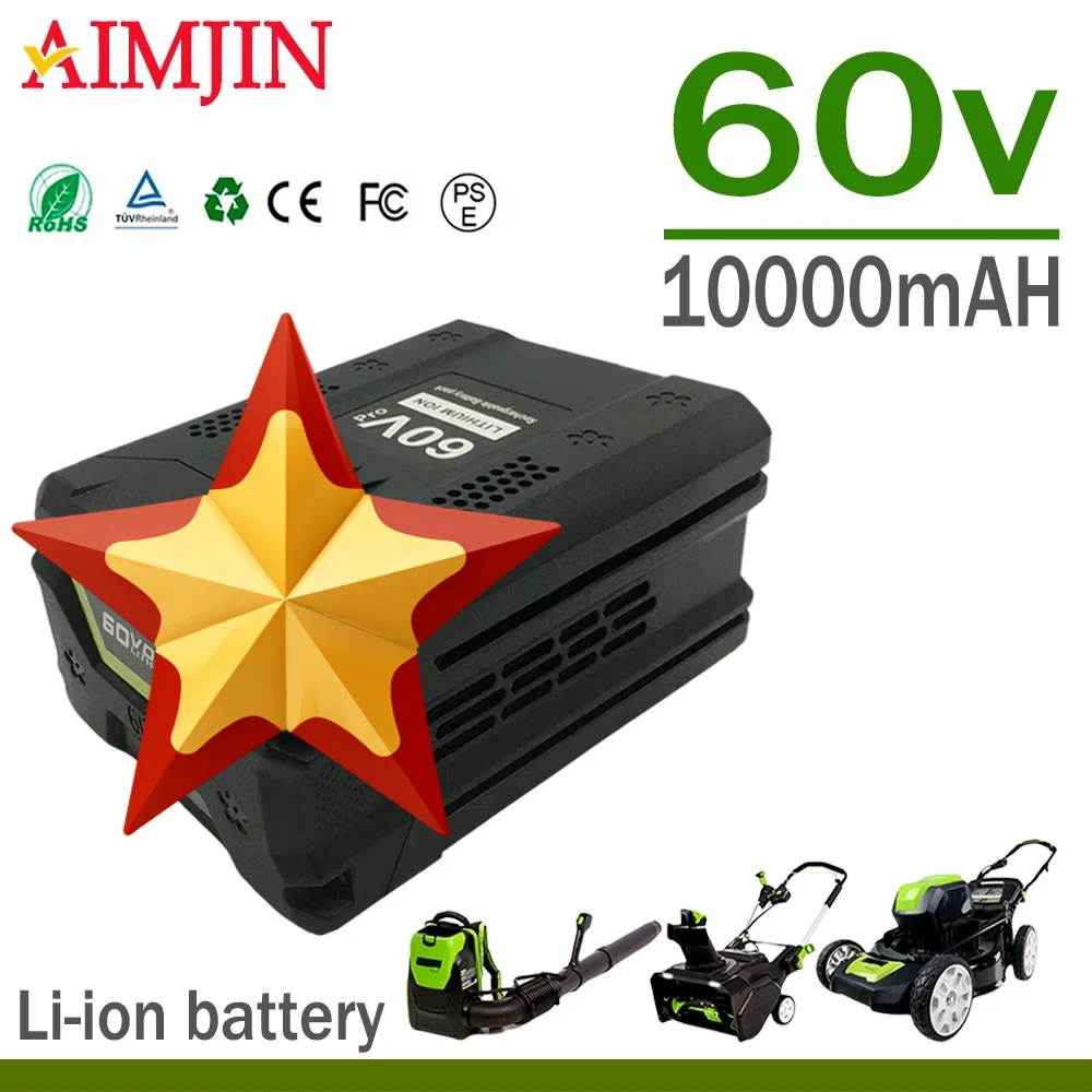 

2026 NEW For Greenworks 60V 10000mAH BLF442 CSC404 CSF401/405 82CS27 82CS34 82BH22 82BD250 Power Tool Battery