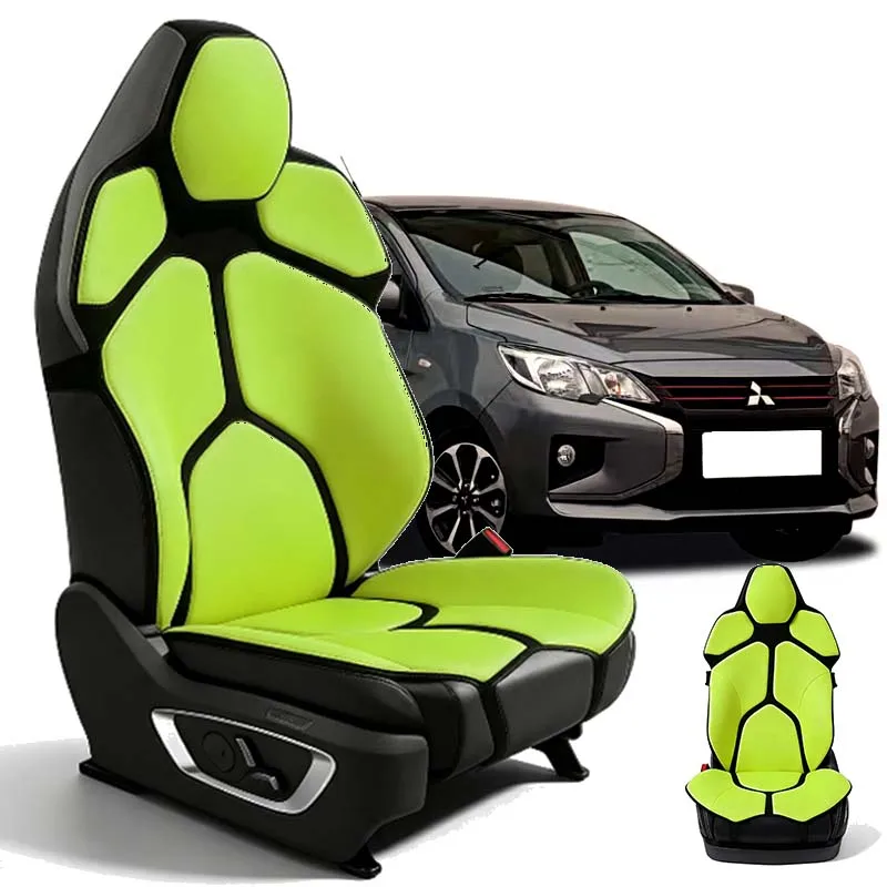 For Mitsubishi EclipBreathable Mesh Lumbar Cushion Car Office Dual Use Ergonomic Back Support Pad Auto Interior Seat Accessories
