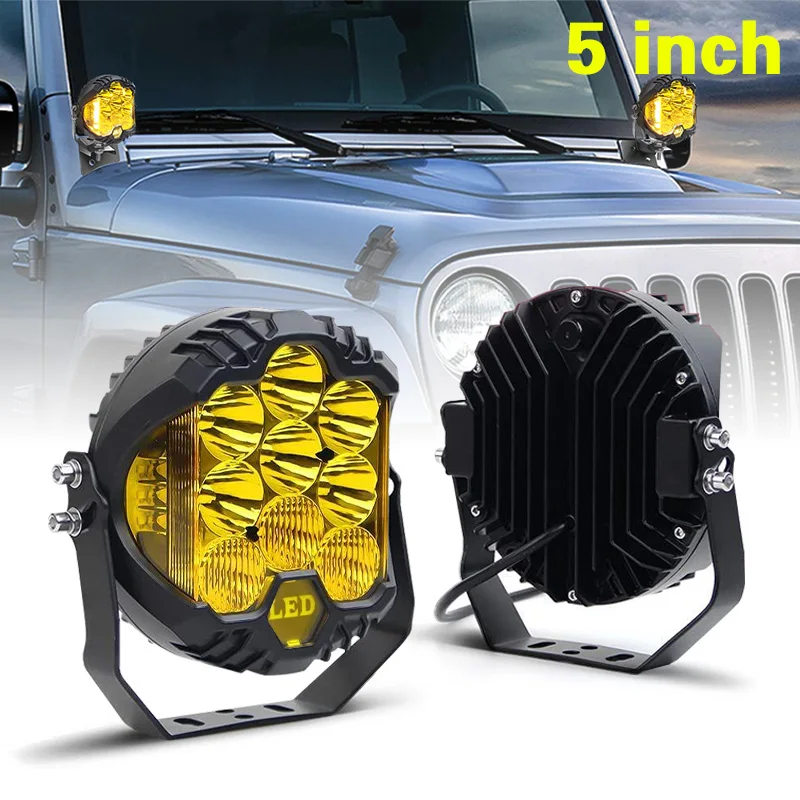 

Led Sport Work Lamps 5'' Automobile for Lada Offroad 4X4 Vehicle Auxiliary Lights Led 5Inch Jeep Combo Driving Headlamp