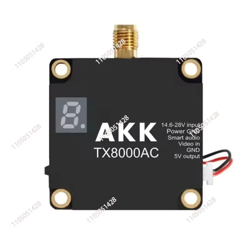 AKK VTX TX8000AC 5.8G 8w plastic FPV VTX long-distance transmission 96CH chart crossover machine with TBS for RC parts and Accs