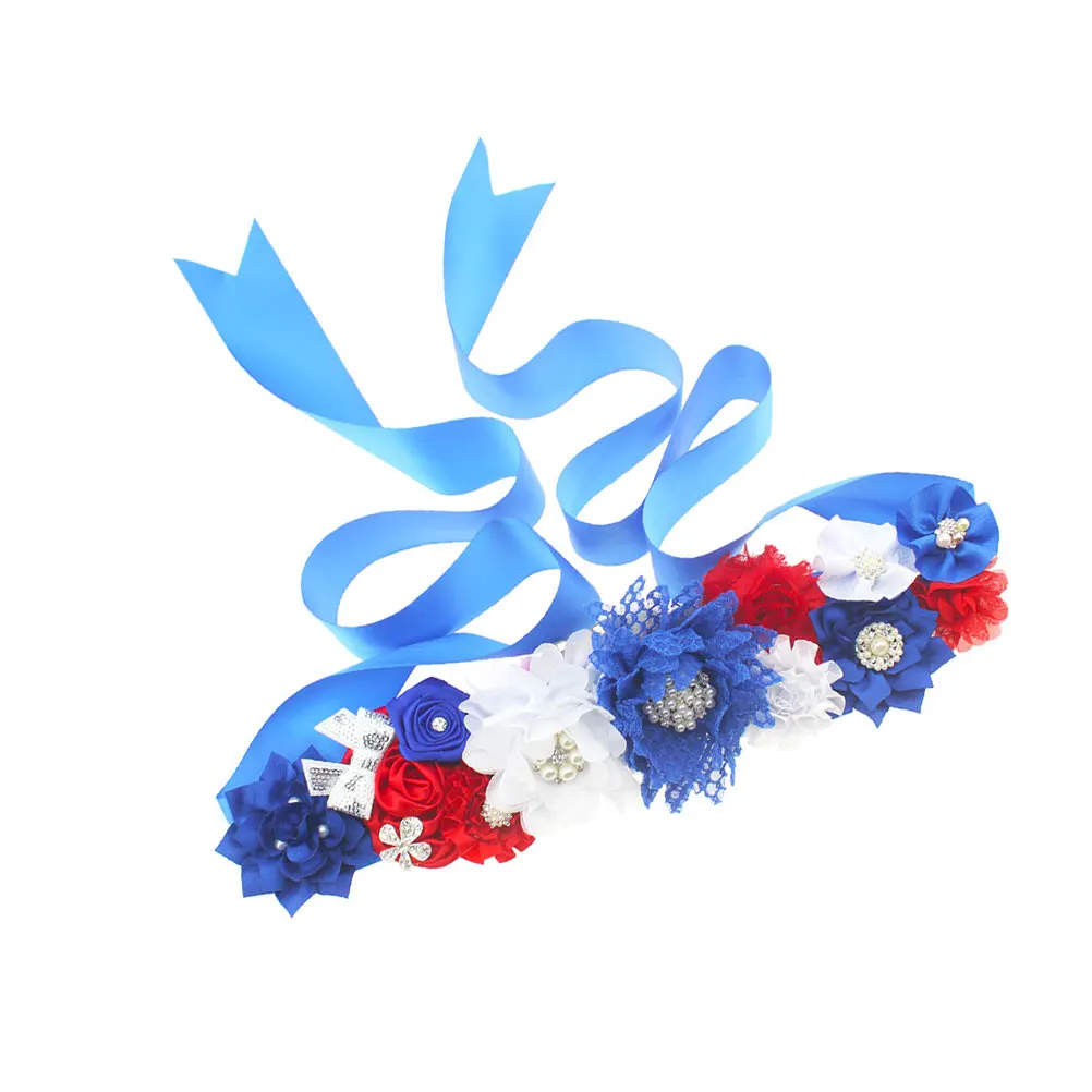 

Floral Bow Waist Belt Women Fashion Pearl Decor Elastic Style Bridal Belly Lady Clothes Accessories Elegant Outfit