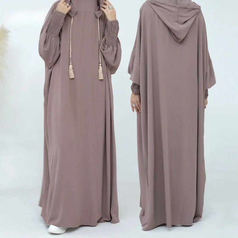 

2024 Eid Muslim Dress For Women Eid Abaya Morocco Ramadan Hijab Hooded Prayer Tassel Dresses Kaftan African Arab Long Robe