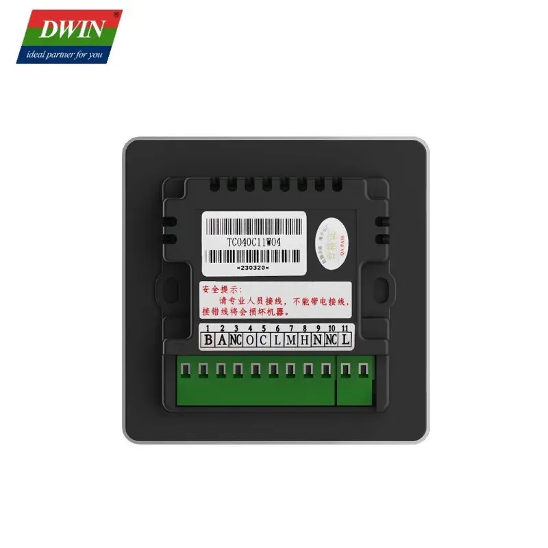 Dwin 4 بوصة WIFI ترموستات 480*480 16.7M ألوان نموذج IPS شاشة RS485 TC040C11U04/W04