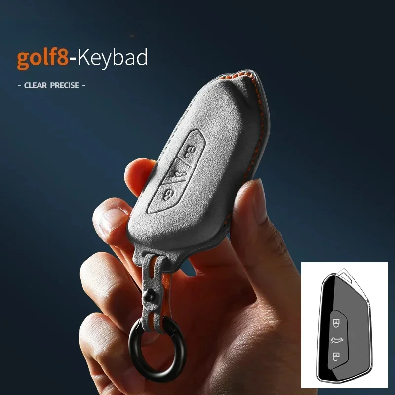 High-quality Car Key Cover Shell For Volkswagen Golf 8 ID3/ID4/ID6 Teramont Viloran Lamando Talagon Protection Key Bag