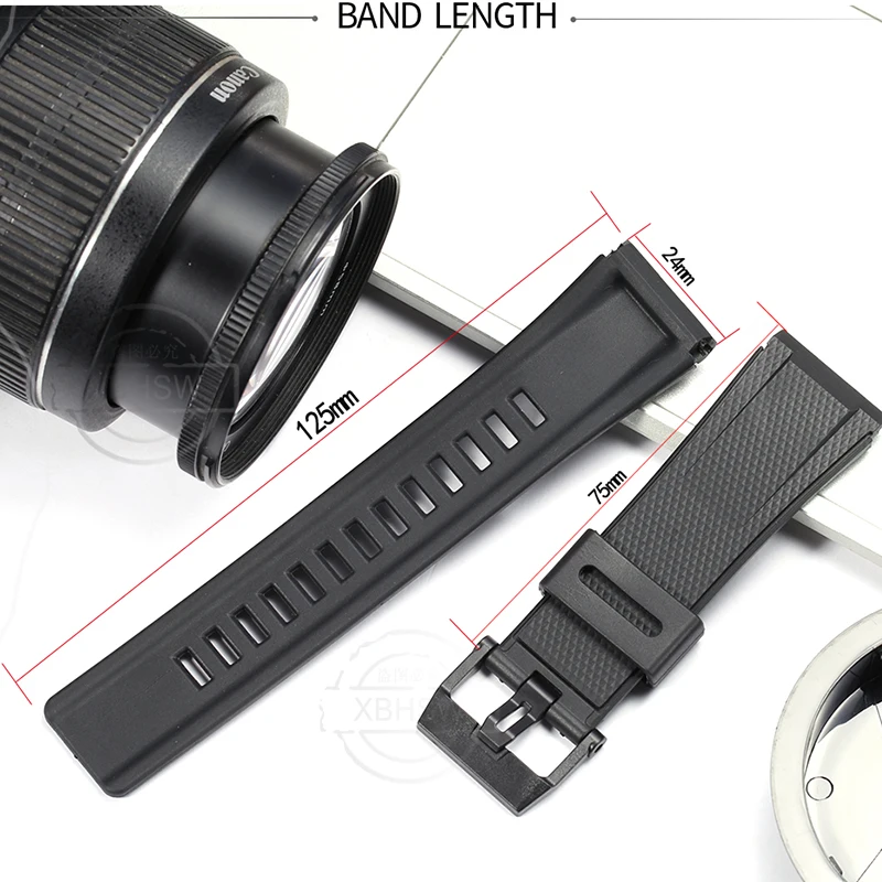 Watchband Accessorie 24mm For Casio Resin Strap GA-2000 PRG-600 PRW-6600 PRG-650 GA2000 Waterproof Sport Silicone Watch Bracelet