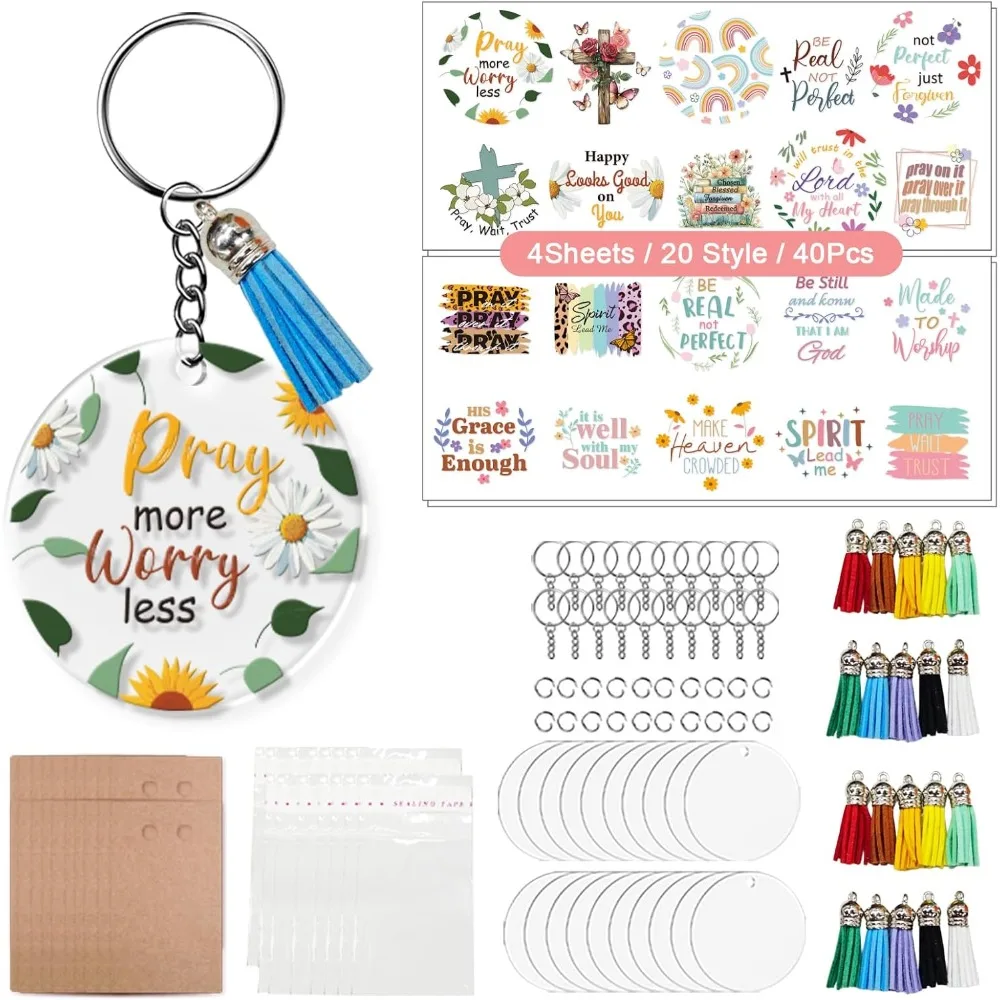 140 Pcs Acrylic Key… - image