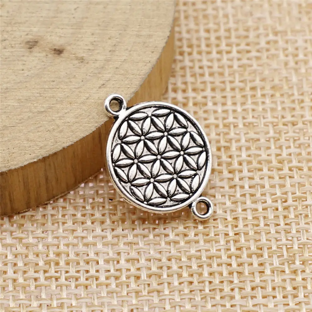 

Diy Accessories Flower Of Life Connector Charms Jewelry Tools 15x21mm 10pcs