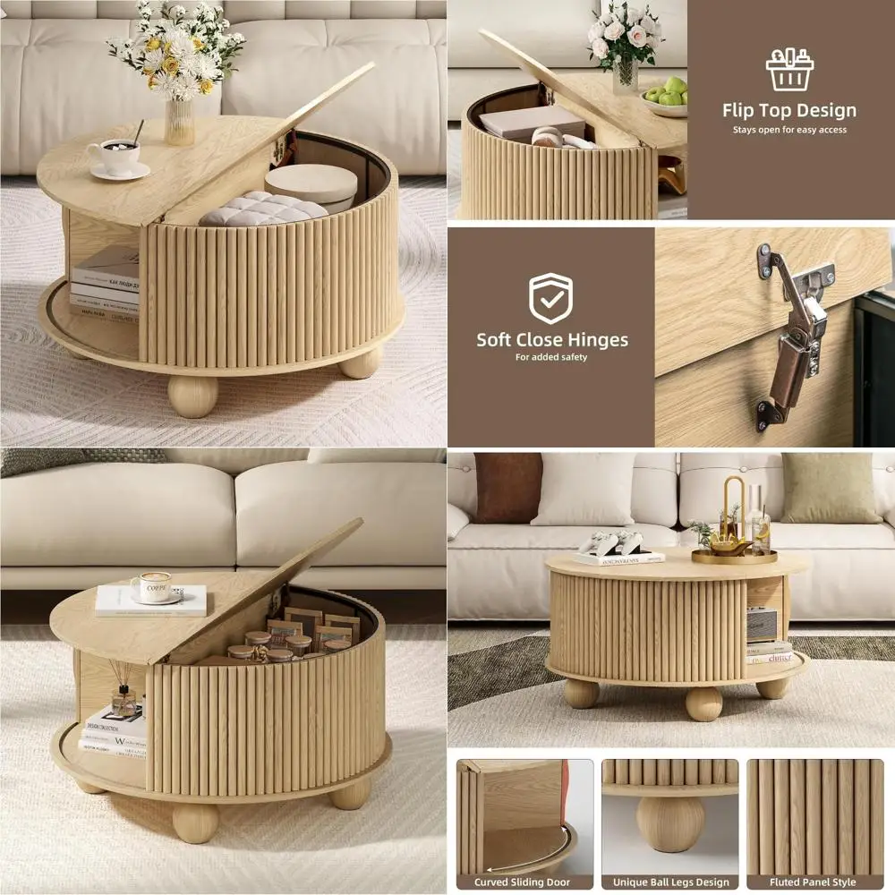 

Современный журнальный столик середины века для хранения вещей с ножками для гостиной