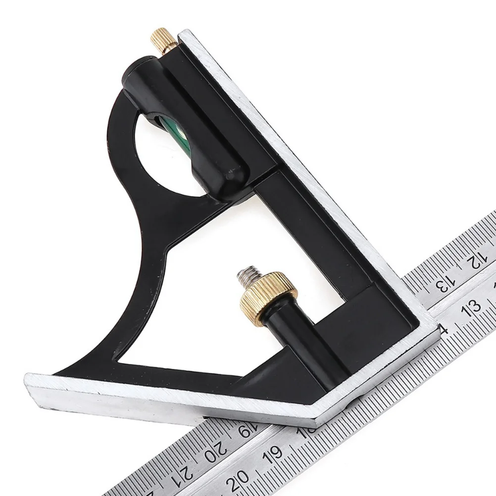

1Set Combination Square Set 300mm Stainless Steel Angle Ruler Measuring Tool with Spirit Level Scribe for Accurate Measurement