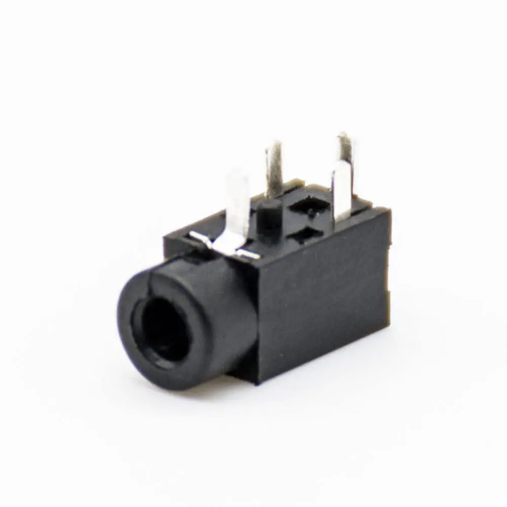 30PCS DC Power Connectors Right Angle Through Hole Solder Lug Unshiled Female Jack Black Plastic