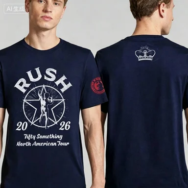 Rush Band Fifty Something Tour 2026 Merch Rush Stage T-shirt Cotton Clothing Unisex Men‘s Women T-Shirts Y2k Casual Fan Tee