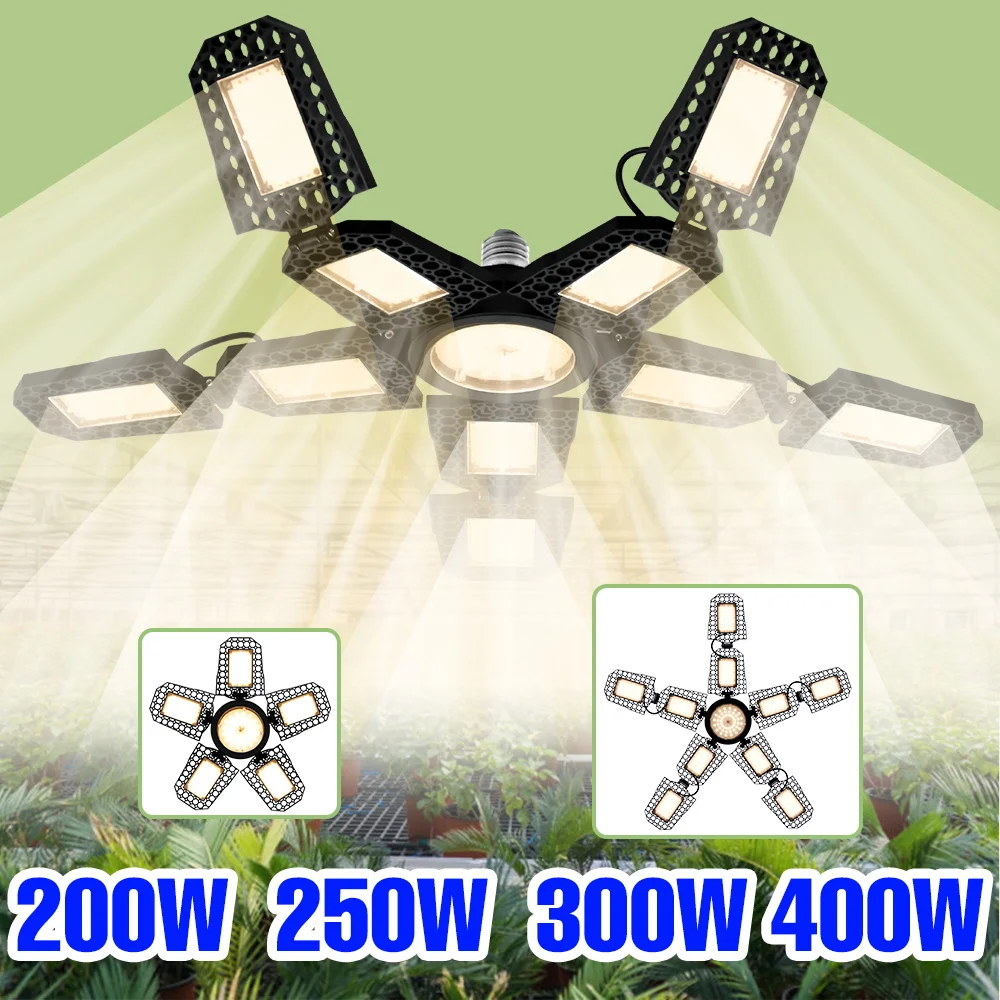

400W Full Spectrum LED Plant Grow Bulb E27/E26 Indoor Seeding Fill Light Greenhouse Hydroponic Potted Vegs Cultivation Lighting