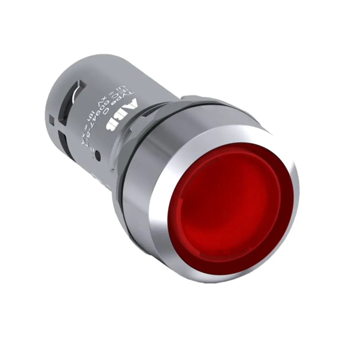 10 pcs CP1-32R-01 10116172 1SFA619100R3241 Compact Pushbutton - Momentary - Flush - Red - Illuminated - Chrome metal - 1NC