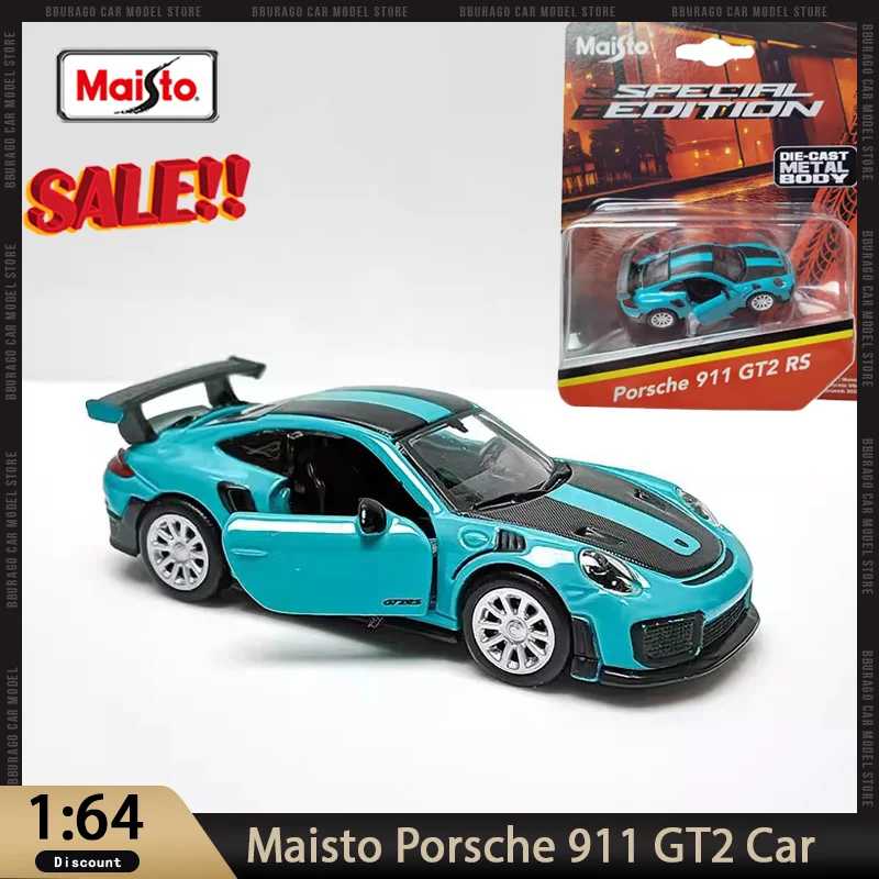 New In Stock Maisto 1:64 Porsche 911 GT2 RS Ferrari SF90 SP1 Bugatti Chiron Supercar Alloy Miniature Diecast Model Custom Toys