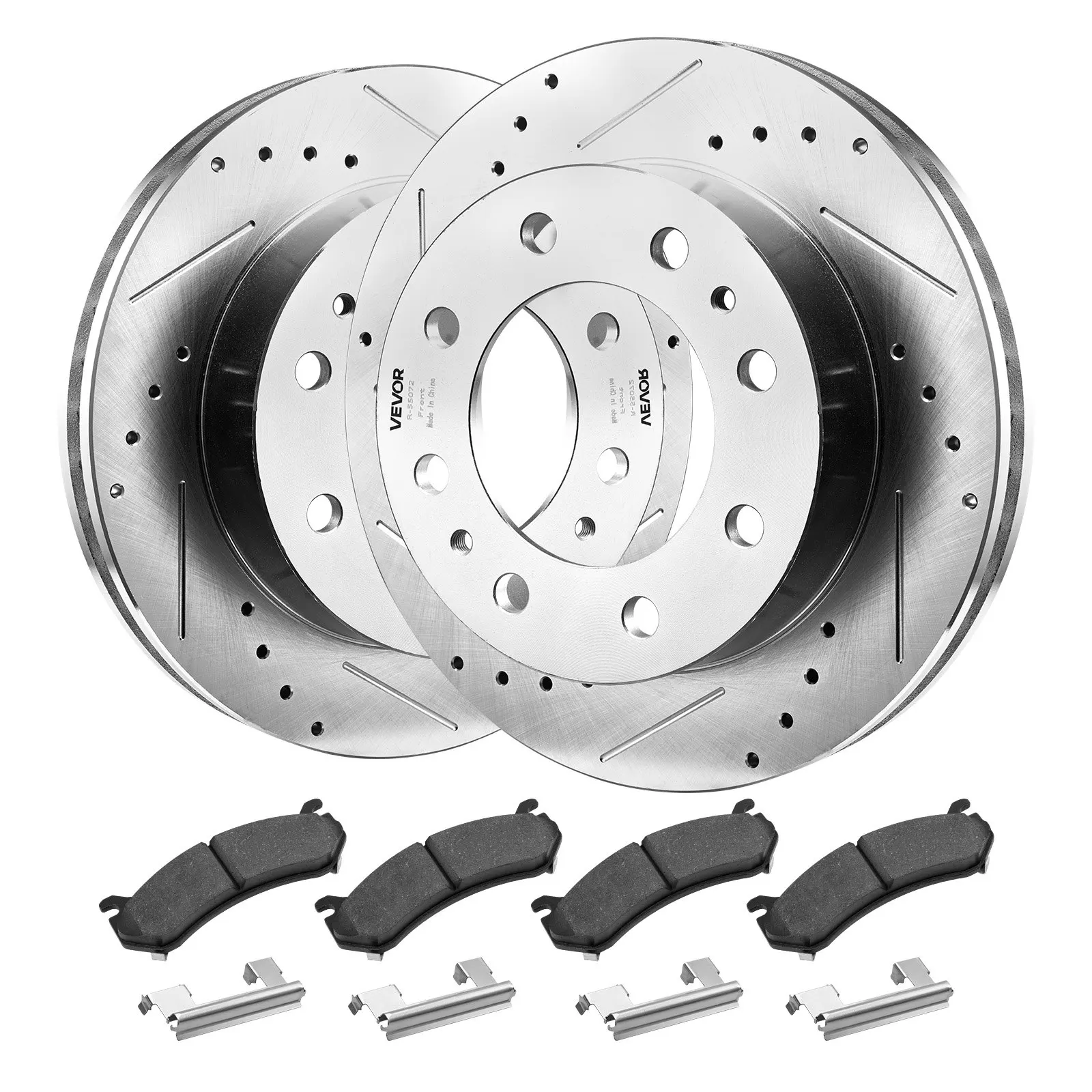 

Front And Rear Brake Kit Compatible With 2002-2006 Chevrolet Avalanche 2500 (8 STUD), 2002-2004 Chevrolet Silverado 2500