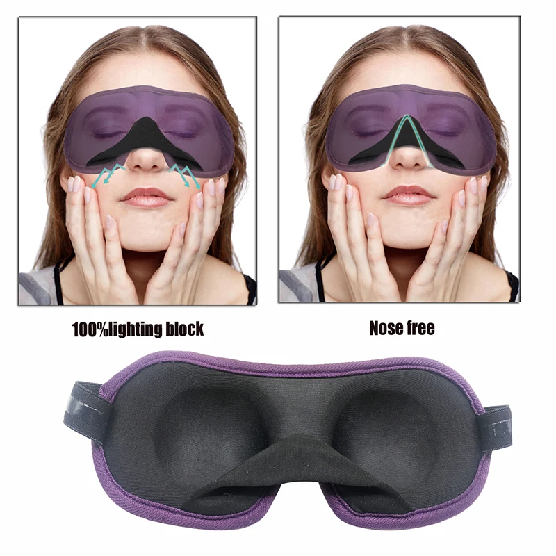 3D Sleeping Mask Block Out Light Sleep Mask For Eyes Soft Sleeping Aid Eye Mask for Travel Eyeshade Night Breathable Slaapmasker