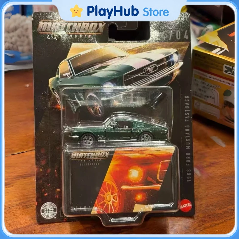 Matchbox 1968 Ford Mustang Fastback Collector Movie Themed Series Metal Base & Rubber Tires 1:64 Scale Collectible Toy Gift