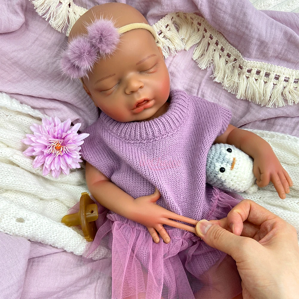18inch Adorable Silicone Reborn Baby Handmade Realistic Newborn Weighted Body Soft Touch for Learning and Fun Activities