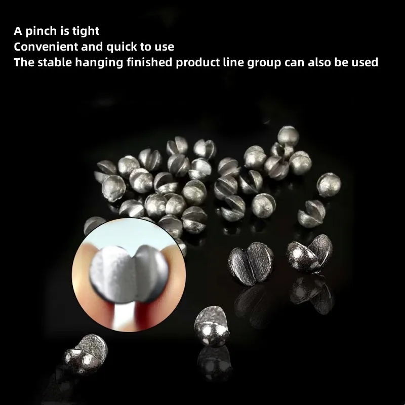 50pc Round Lead Drop Raft Fishing Set Small Round Open Lead Drop Miniature Lead Drop Quick Bite Lead Valve Stem Lead Drop image 5