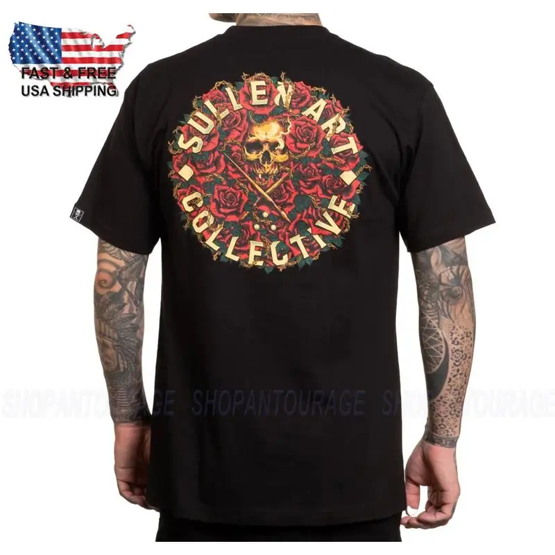 Sullen Art Collective Red Roses Skulls T-Shirt