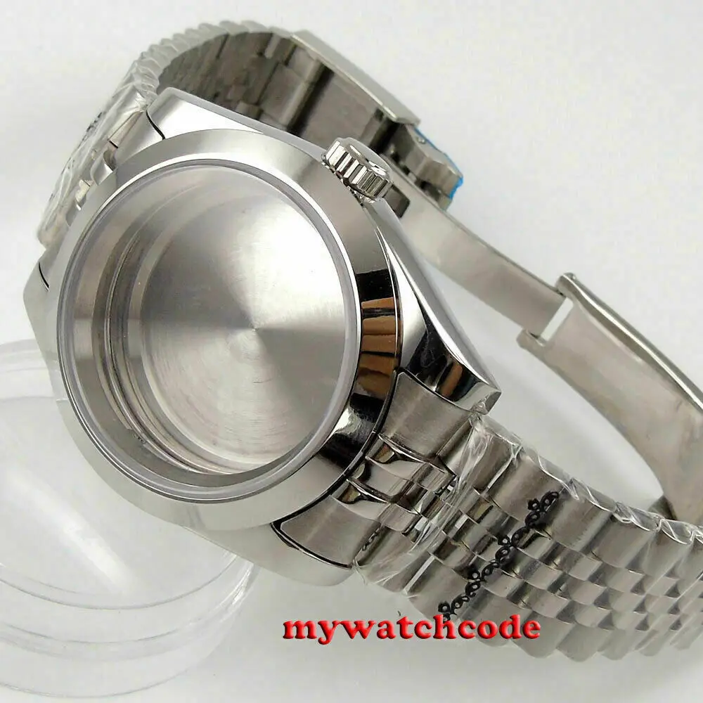 

Polished 36mm Steel Sapphire Glass Watch Case Fit Japan NH35 NH36 Movement