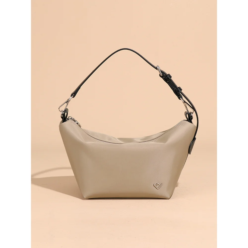 حقيبة صغيرة جديدة من النايلون خفيفة الوزن مقاومة للماء ومقاومة للاهتراء على شكل هلال، حقيبة زلابية عبر الجسم، حقيبة بوق للسفر للتنقل #1