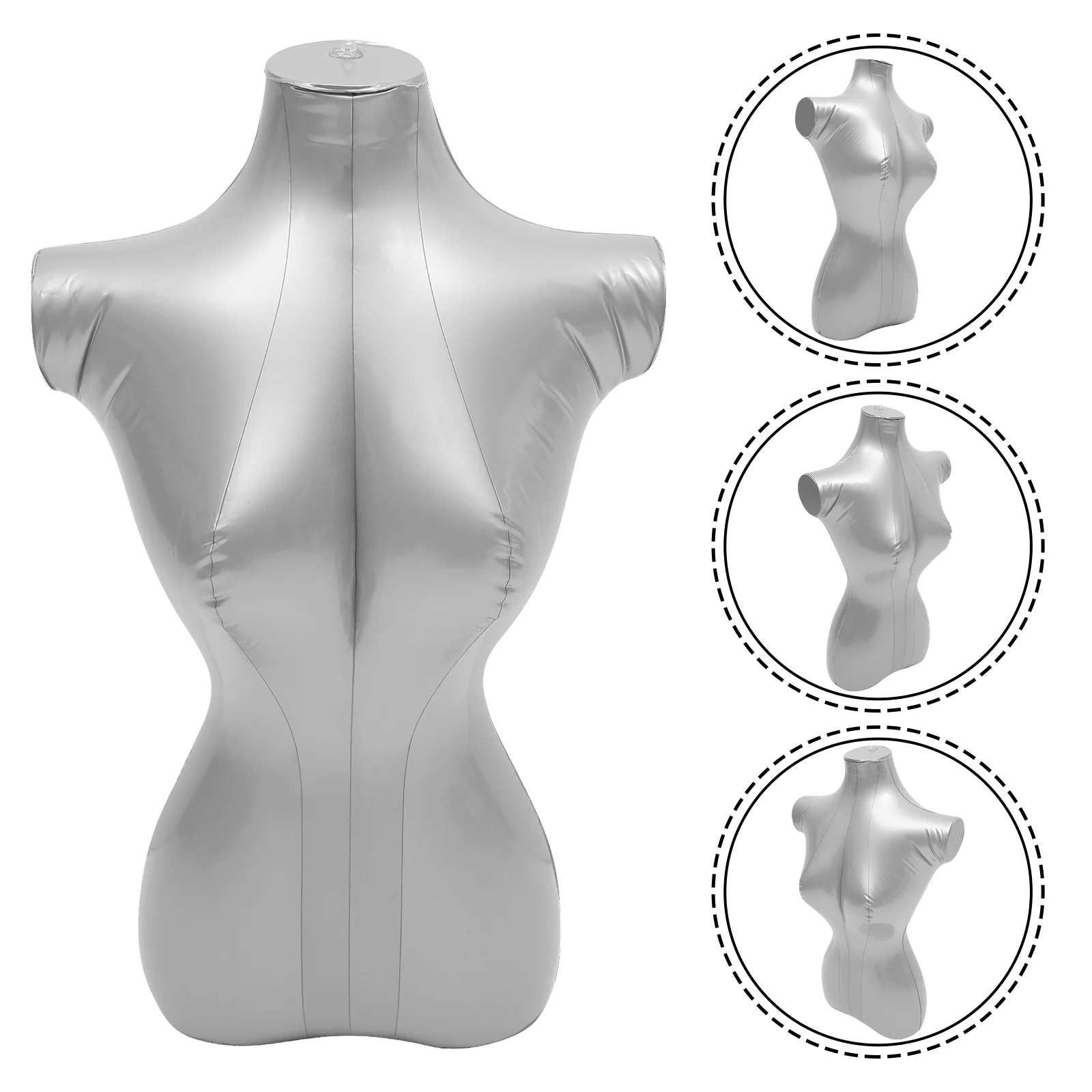 Clothing Display Model Inflatable Costume Mannequin Body for Female Pvc Clothes Half Shirts