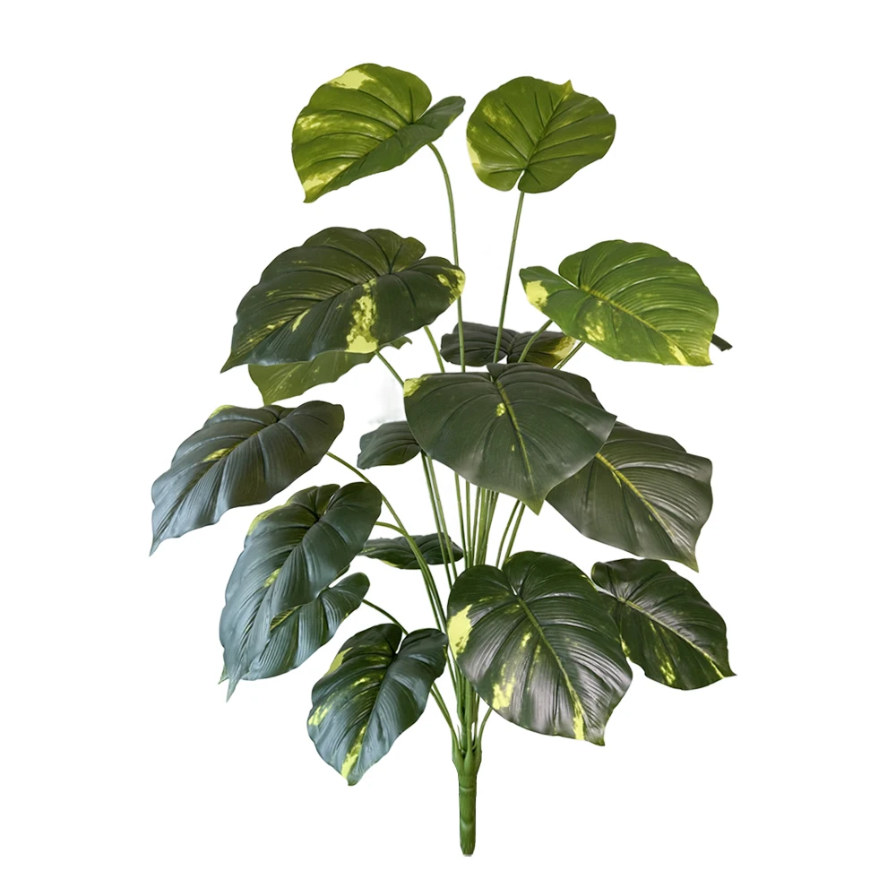 

100cm 14 leaf Monstera Plant Plastic Leaf Small fake plant Potted Ornamental indoor Artificial Plant for Home Decor Office