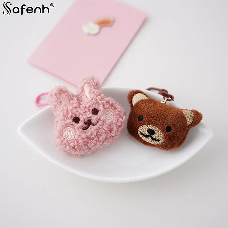 Mini Cute Plush Bear Keyring For Women Girl Cartoon Rabbit Kawaii Keychain Unique Design Car Key Chains Chaveiro Marcha De Carro