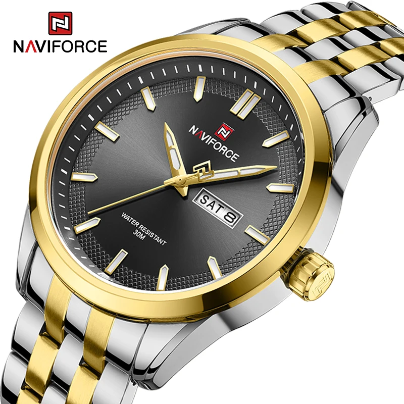 

NAVIFORCE Brand NF9203 Original Men Watches Fashion Quartz Week and Date Display Luxury Waterproof Wristwatch Relogio Masculino