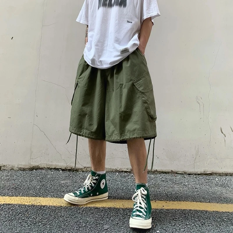 Nice Wide Leg Shorts Men Short Oversize Vintage Men's Shorts For Summer Clothing Mens Sports Bermuda Running Workout Cargo Pants