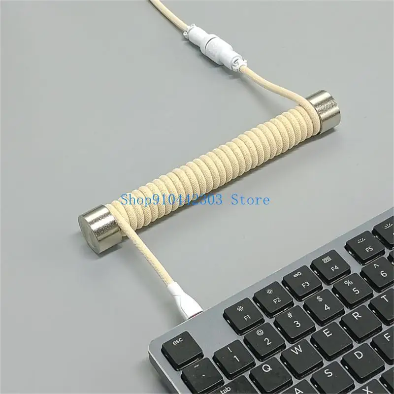 

652F Coiled Keyboard Cable Rod Cable Weight Rod Stainless Steel Connector Fixed Rod 15cm