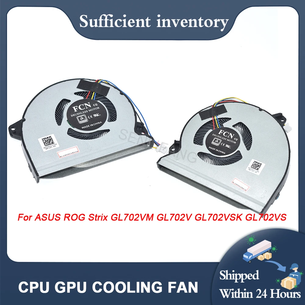 

New DC5V FCN FJ9U FJ9T For ASUS ROG Strix GL702VM GL702V GL702VSK GL702VS Laptop CPU GPU Cooling Fan