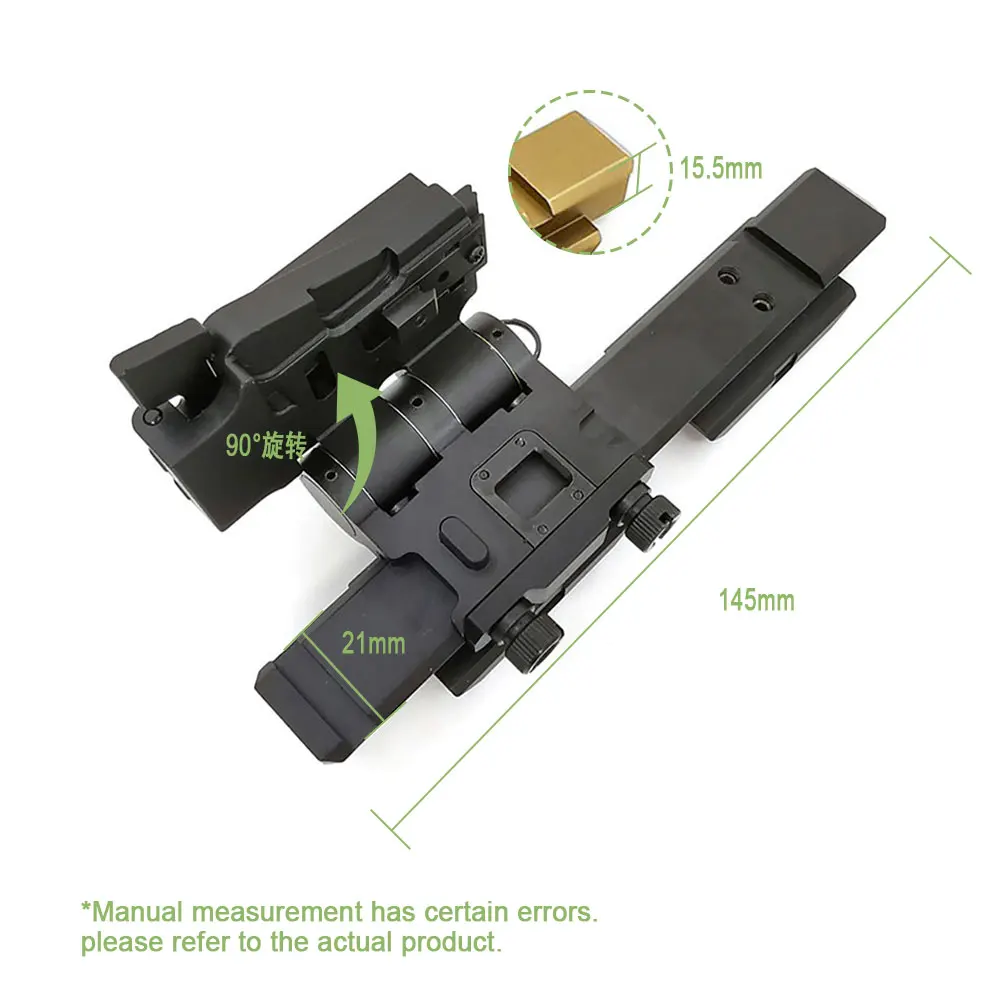 Sotac Cnc Metal Flip Mount Voor G33 G43 3x Vergrootglas En Red Dot Scope Sight Jachtwapen Tactische Accessoires