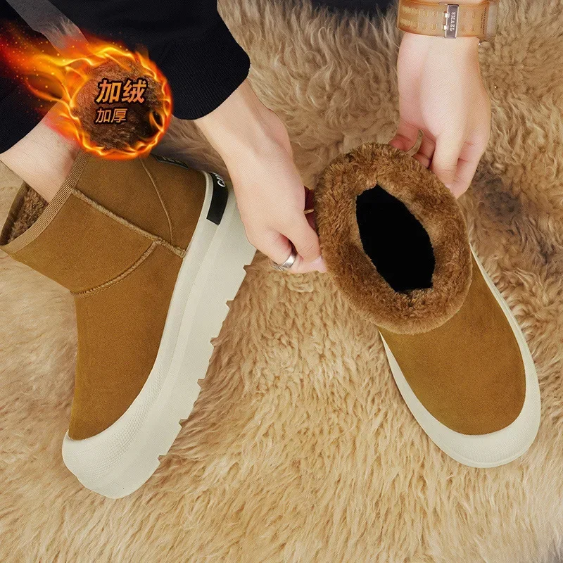 Winter Men Boots Snow Boot Fashion Warm Men's Cotton Shoes Comfortable Platform Sport Non-slip Outdoor Casual Shoes Botas Hombre