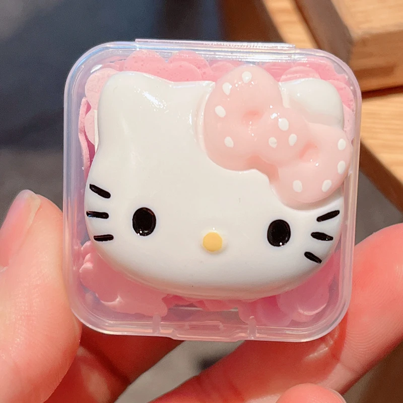 Sanrio Hello Kitty Cinnamoroll Kuromi Disposable Soap Box Tablets Kids Student Petal Soap Travel Hand Washing Kitchen Supplies