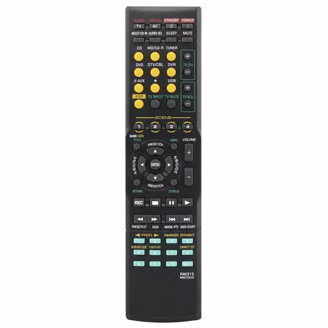 Remote Control Replacement for YAMAHA Audio Receiver RAV315 YHT380 WJ409300 HTR-6040 WN22730EU HTR-6050 RX-V363 RX-V450 RX-V650