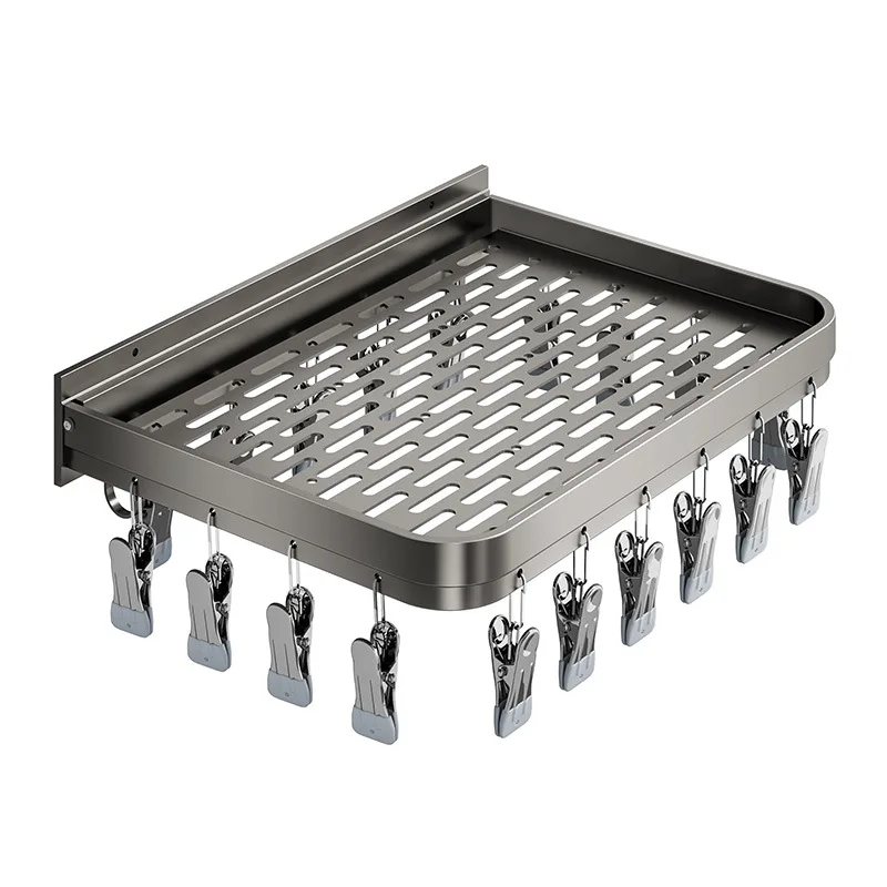 

Folding hangers without punching holes, wall-mounted clothes on household balconies, wall-mounted drying racks, socks