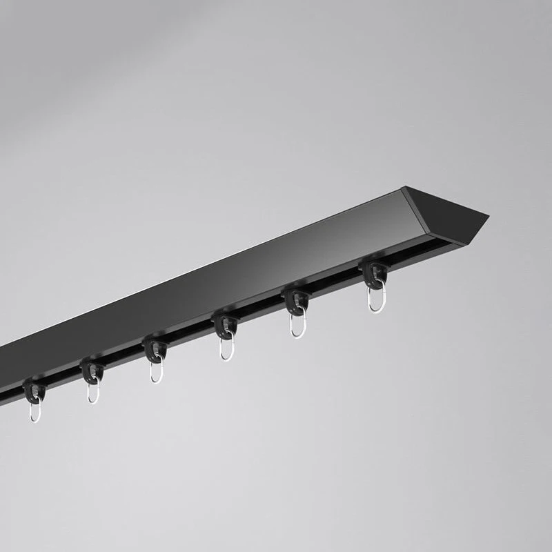 

Ultra-Thin Hidden Curtain Rail Aluminum Ceiling Mount Silent Track Single Double Glider for Home Decor