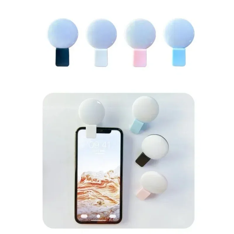 Mini Q Mobile Phone LED Selfie Ring Light Portable Mini Durable Practical Three Stop Dimming Circle Photography Clip Fill Light