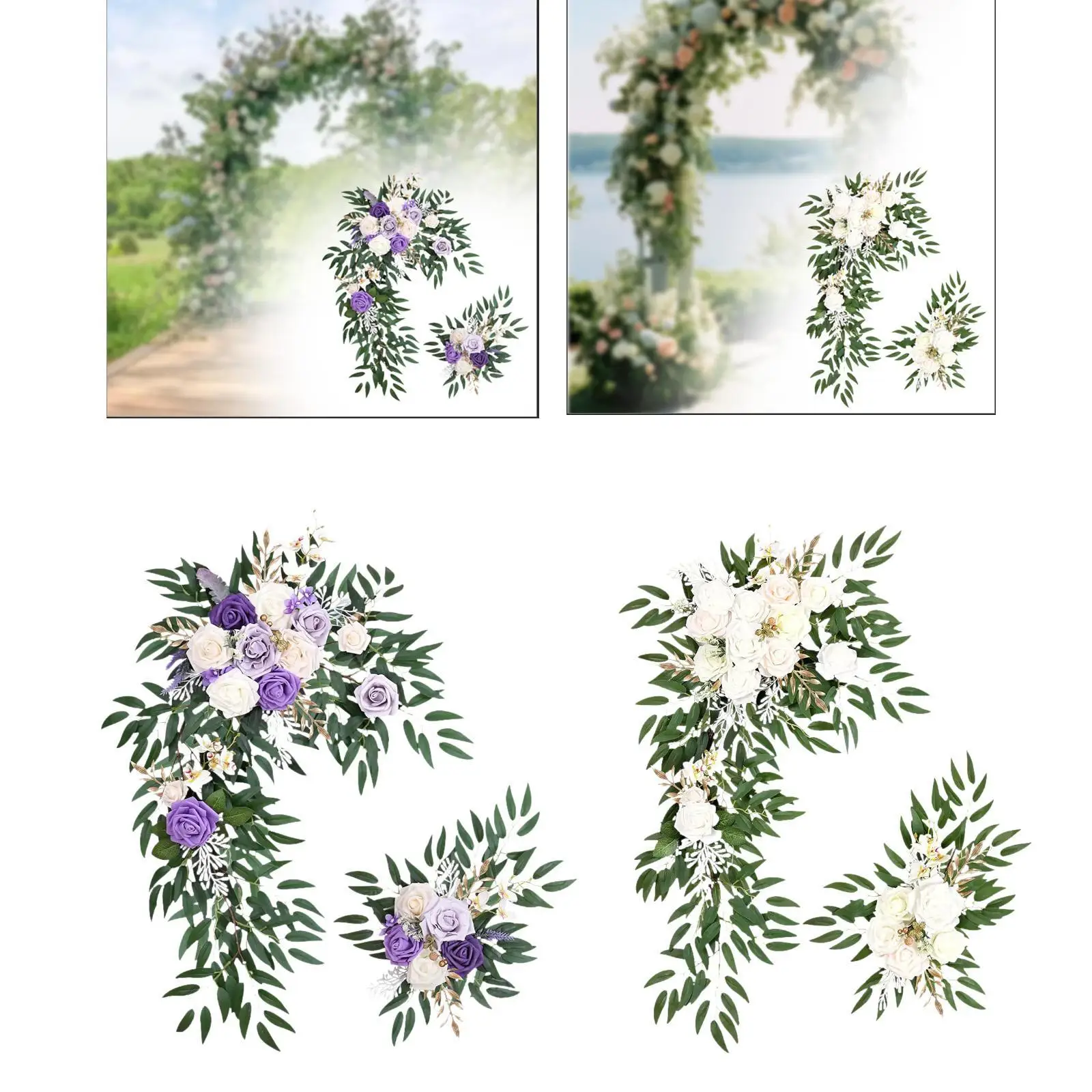 

2x свадебная арка цветы угловые цветы фермерский дом свадебное украшение прохода искусственные цветы для дня рождения