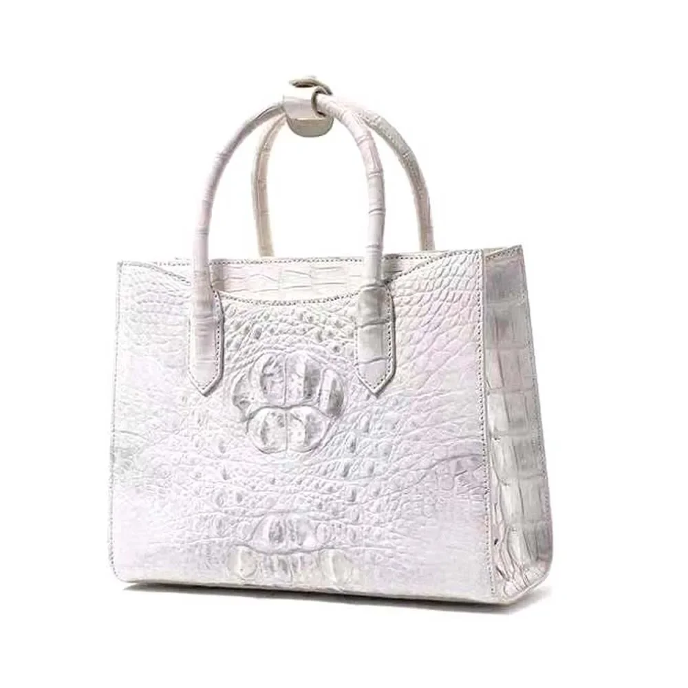 

ouluoer new women handbag women crocodile leather bag Himalayan white Female bag crocodile bag