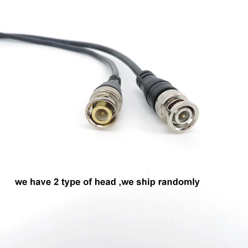 BNC Stecker auf Stecker weiblich Adapter Dual-Head-Kabel Video-Anschluss Verlängerung Pigtail-Draht für CCTV-Kamera-Zubehör 0,5 m-3 Meter  